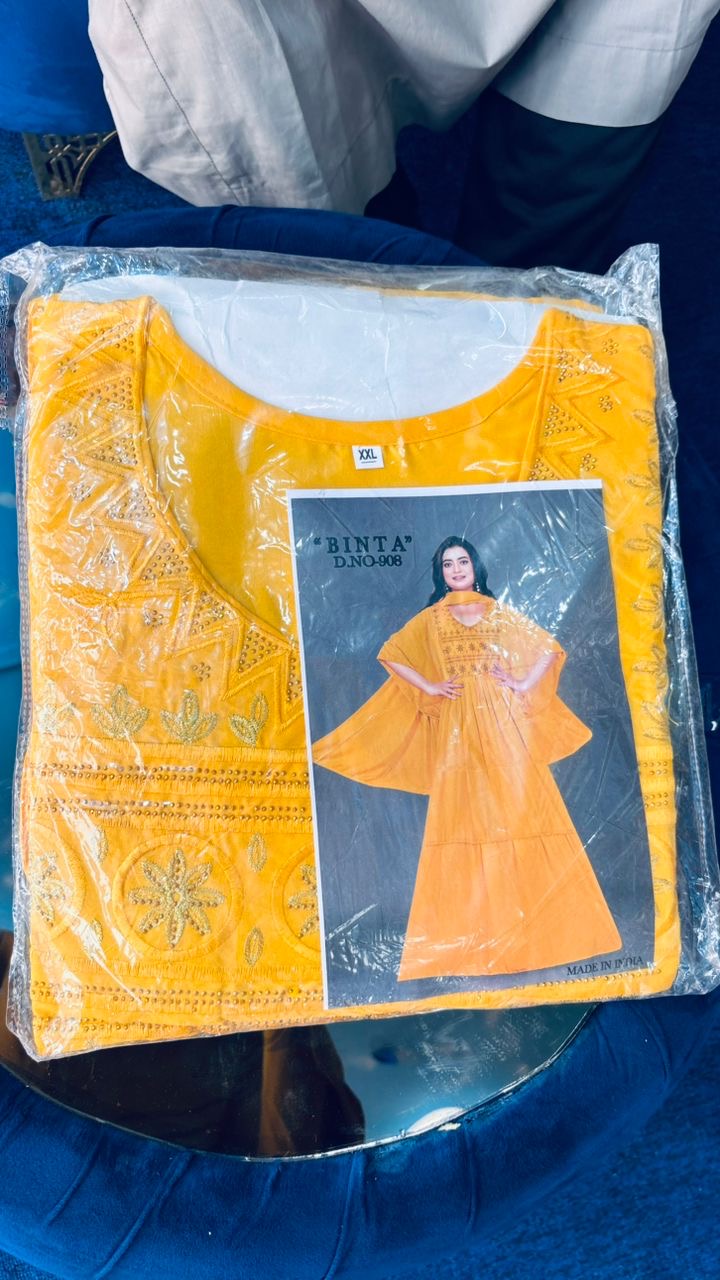 Robe Binta Jaune Dorée